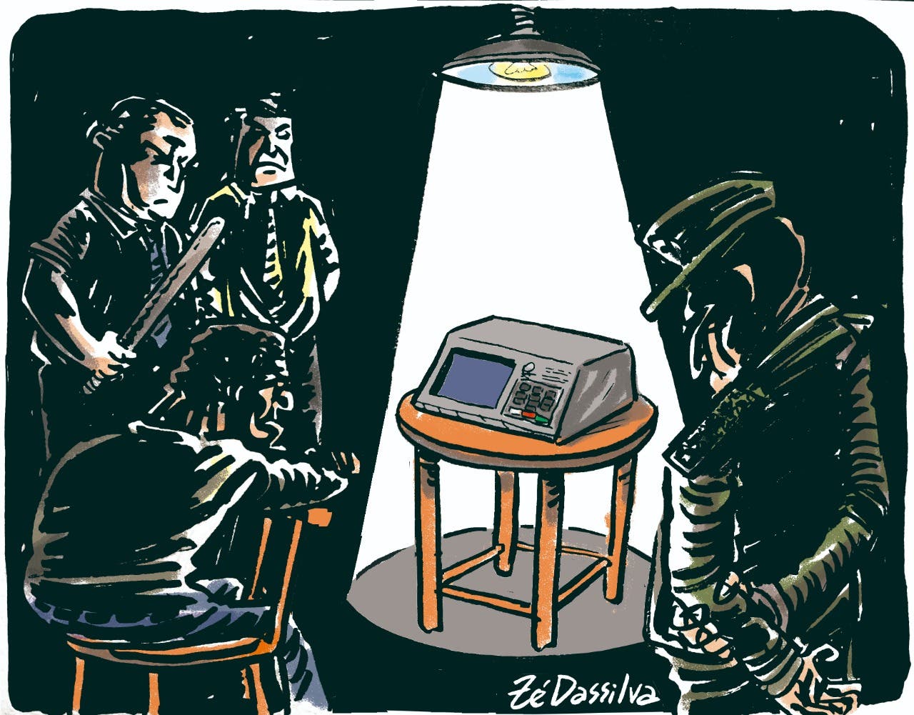 Charge do Zé Dassilva: urna eletrônica nos holofotes | NSC Total