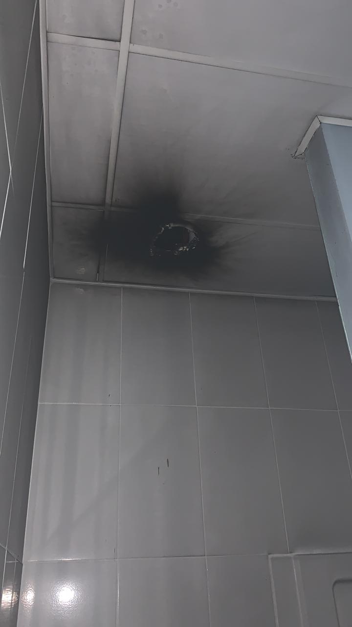 Princípio de incêndio ocorreu em um exautor na la pediátrica Princípio de incêndio ocorreu em um exautor na la pediátrica