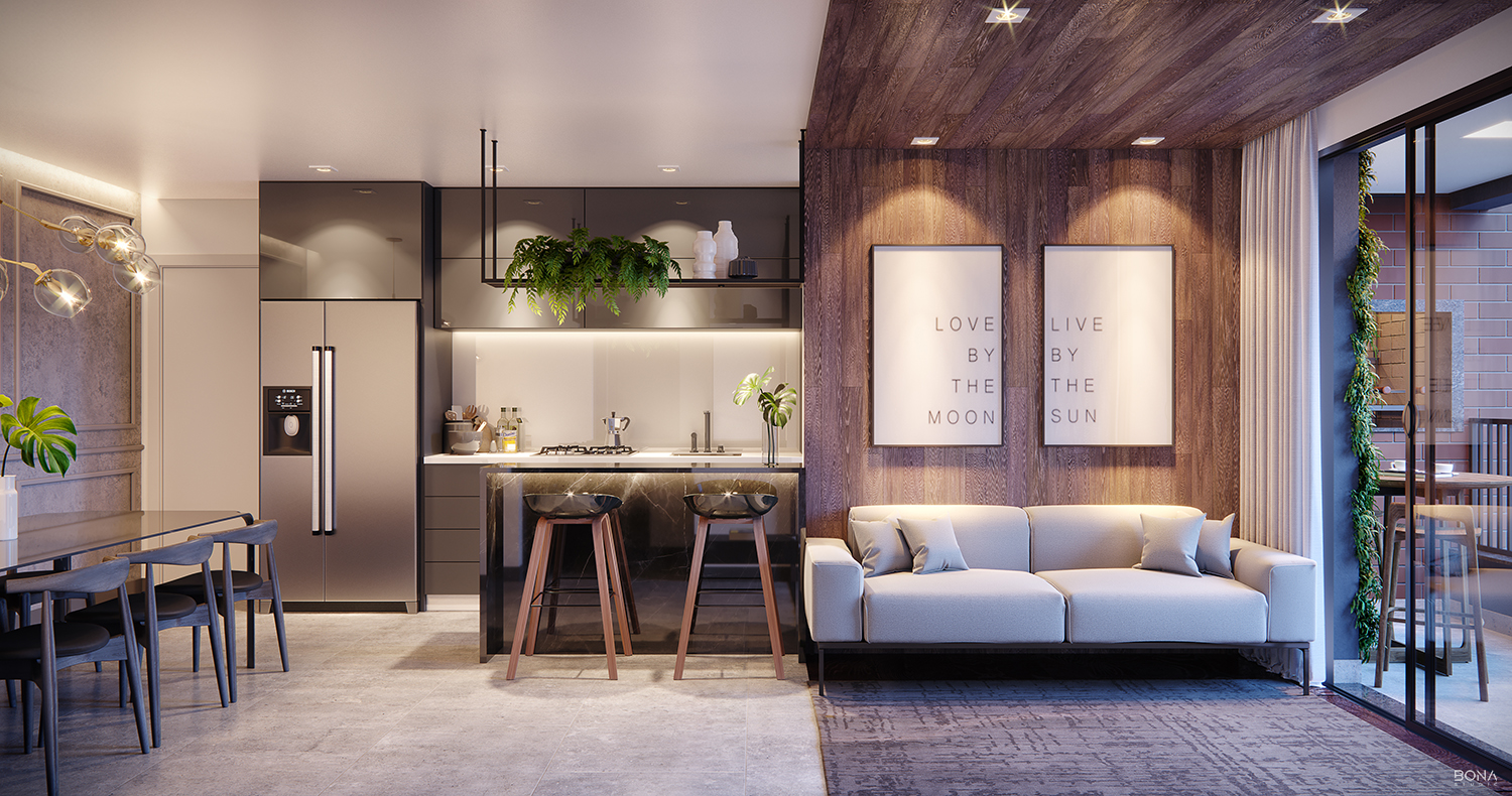 Espaço Living A do Duo Residence