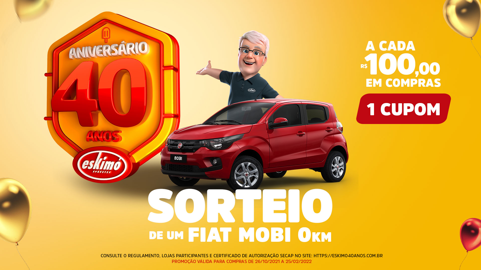 Sorteio do automóvel acontece no dia 26 de fevereiro de 2022. Sorteio do automóvel acontece no dia 26 de fevereiro de 2022.