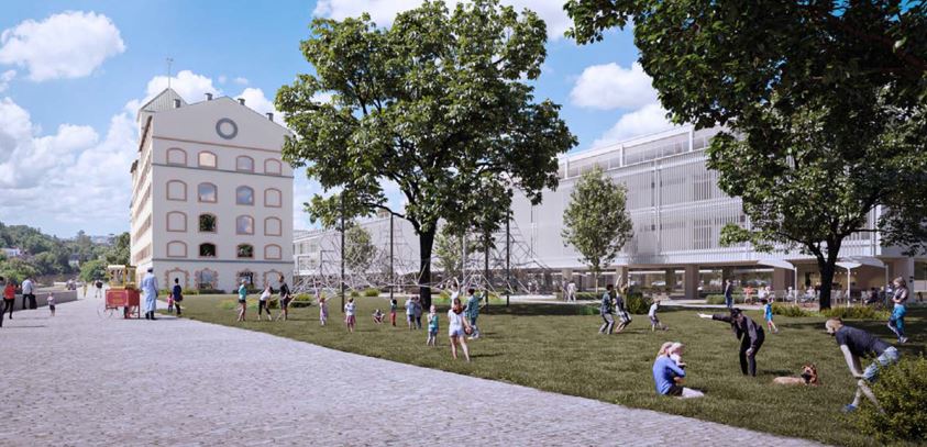 Com área aberta à comunidade, complexo do Moinho Joinville terá parque linear no entorno Com área aberta à comunidade, complexo do Moinho Joinville terá parque linear no entorno