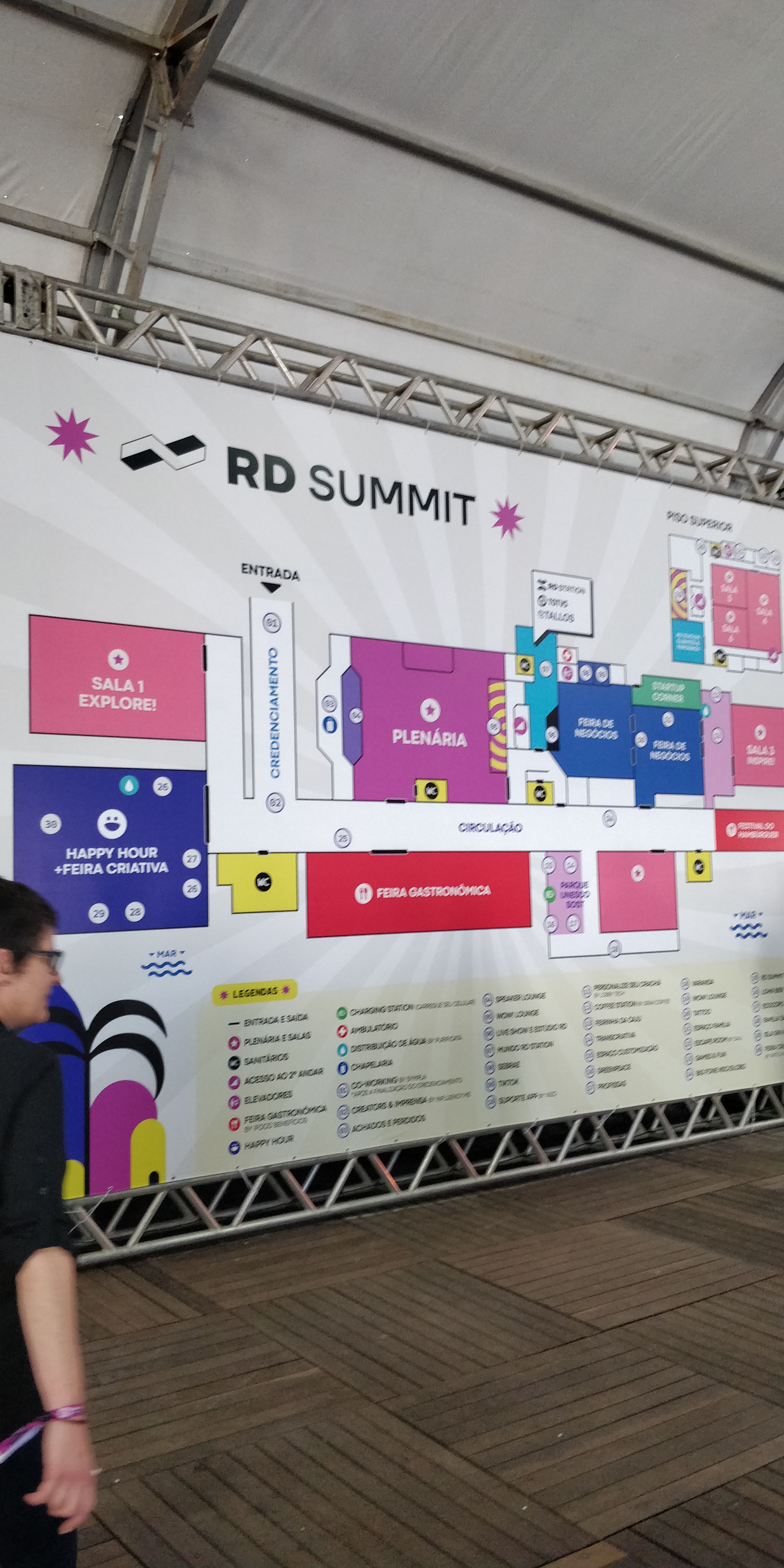 Painel com mapa do RD Summit 2022