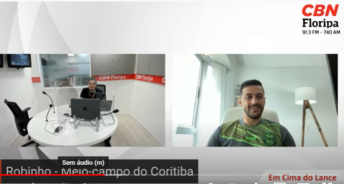 Robinho foi o entrevistado do Em Cima do Lance, da CBN Floripa, nesta quinta-feira Robinho foi o entrevistado do Em Cima do Lance, da CBN Floripa, nesta quinta-feira