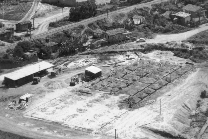 O início da construção da Rodoviária em 1975 O início da construção da Rodoviária em 1975