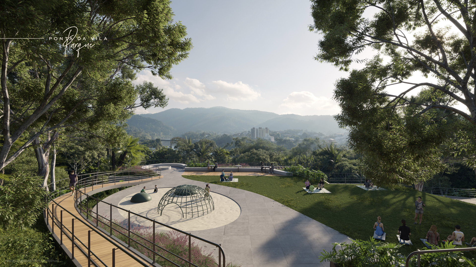 Projeto inclui áreas de contemplação junto à natureza