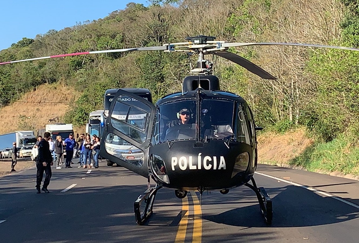 Aeronaves ajudam no atendimento médico das vítimas