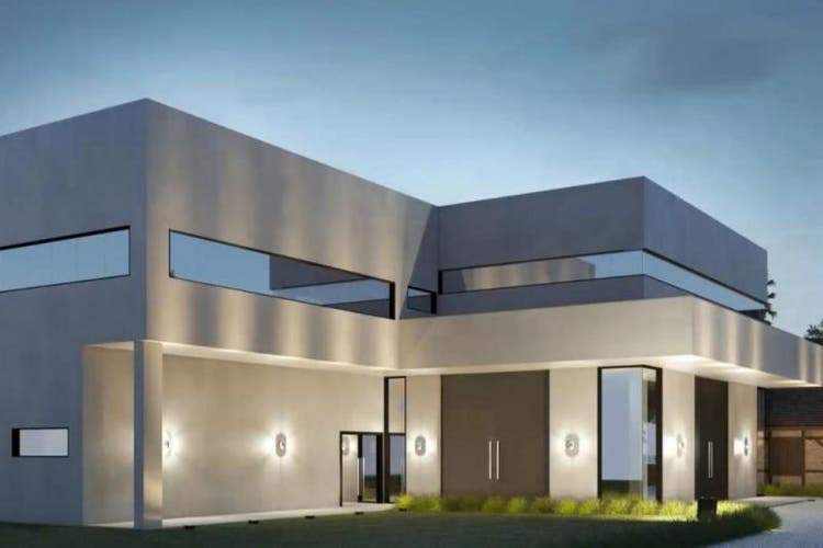 Novo prédio será nos fundos do terreno com arquitetura contemporânea foto mostra o projeto da construção do novo anexo