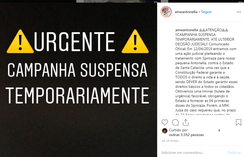 Campanha em prol de Antonella Campanha em prol de Antonella