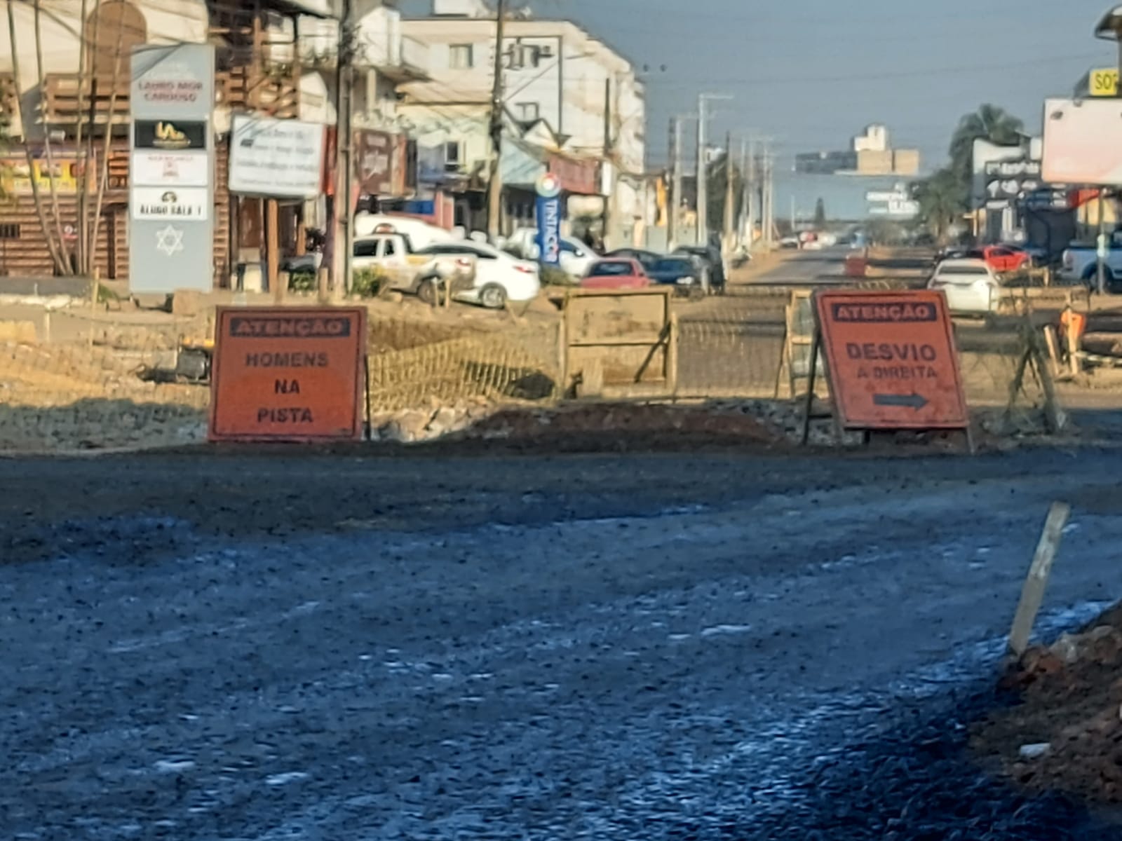 Como estava a Santos Dumont em obras há alguns dias