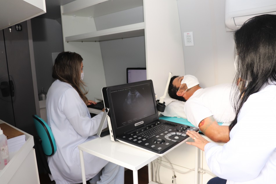 Prefeitura contratou unidade móvel para mutirão de exames de ultrassonografia Prefeitura contratou unidade móvel para mutirão de exames de ultrassonografia