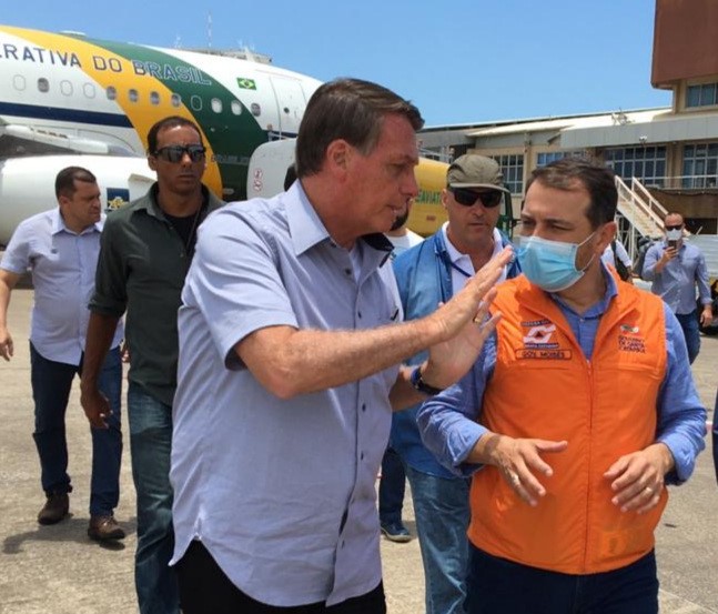 Presidente Jair Bolsonaro e governador de SC, Carlos Moisés da Silva. Presidente Jair Bolsonaro e governador de SC, Carlos Moisés da Silva.