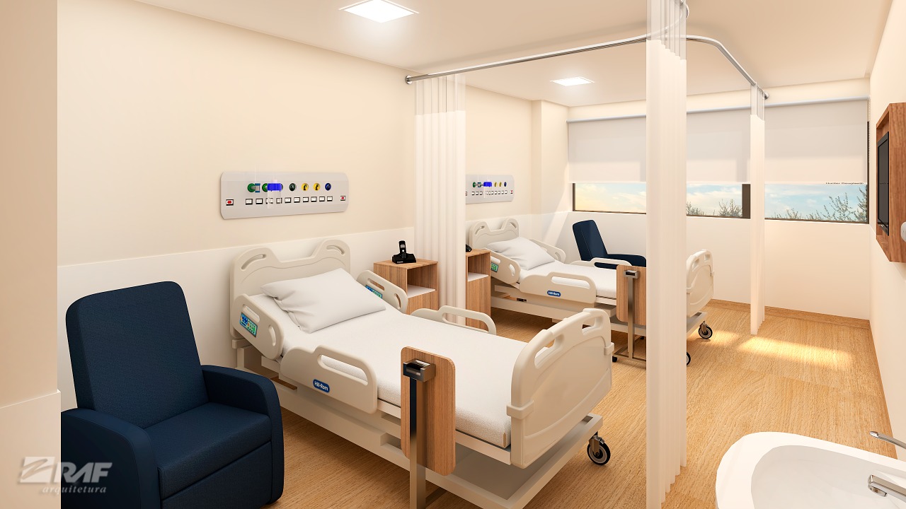 Alas internas do novo complexo hospitalar de Florianópolis Alas internas do novo complexo hospitalar de Florianópolis