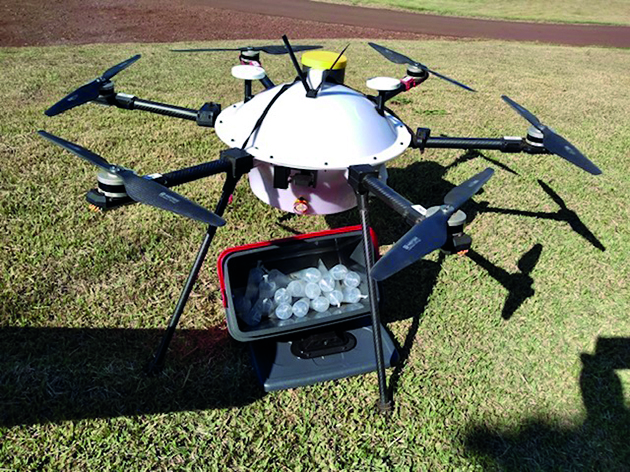 As aeronaves têm capacidade de transporte de 2kg a 5kg As aeronaves têm capacidade de transporte de 2kg a 5kg