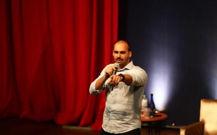 Eduardo Bolsonaro em palestra em Criciúma, no Sul de Santa Catarina Eduardo Bolsonaro em palestra em Criciúma, no Sul de Santa Catarina
