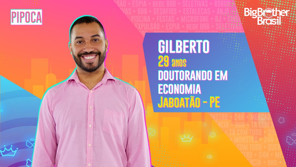 Gilberto é mais um brother confirmado na casa Gilberto