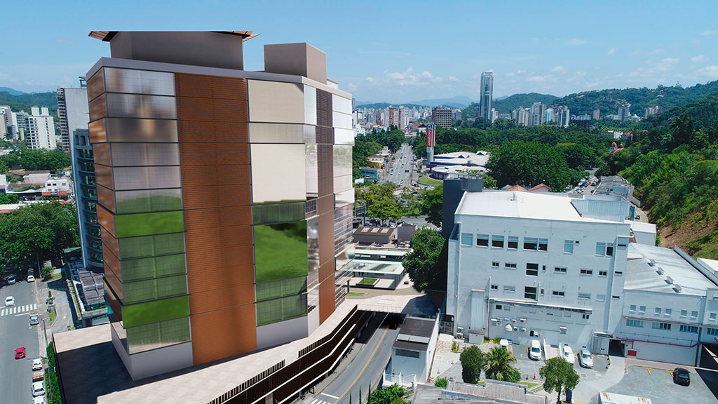 Novo Centro Clínico terá 14 andares Centro Clínio Hospital Santa Catarina