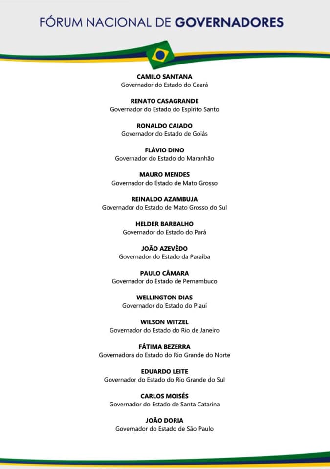 Manifesto dos governadores Manifesto dos governadores
