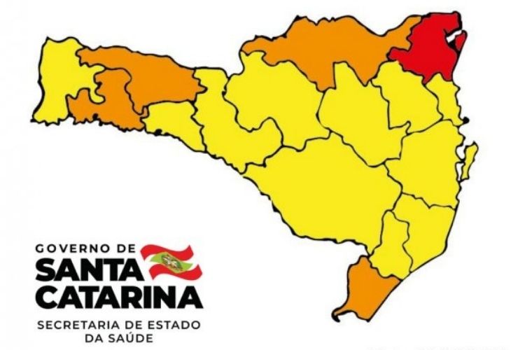 Pela segunda semana consecutiva, apenas a região Nordeste está classificada com risco gravíssimo Pela segunda semana consecutiva, apenas a região Nordeste está classificada com risco gravíssimo