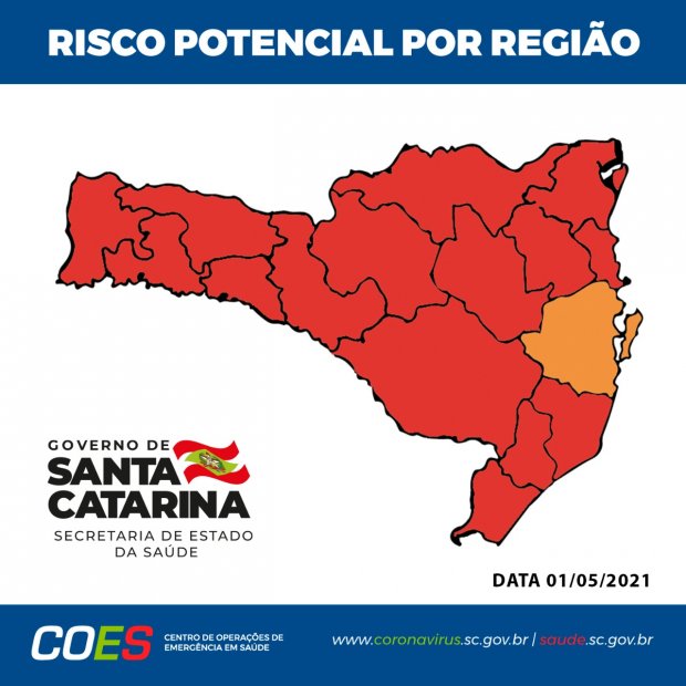 Risco potencial por região Risco potencial por região