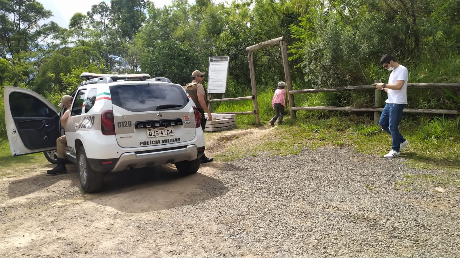 PM foi acionada para garantir suspensão dos trabalhos no parque PM foi acionada para garantir suspensão dos trabalhos no parque
