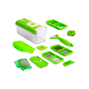 Kit Cortador e Multi Fatiador de Alimentos da Hora Digital, com entrega para todo estado Conjunto de fatiadores na cor verde da Hora Digital