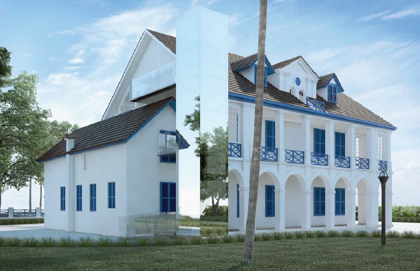 O casarão ganhará um elevador externo para garantir acessibilidade foto mostra projeto de como o casarão ficará com o elevador