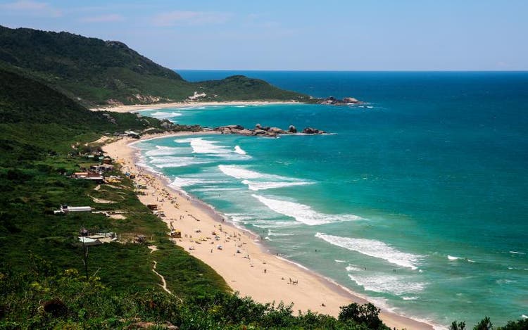 Vista da Praia Mole e Praia da Galheta (ao fundo). Vista da Praia Mole e Praia da Galheta (ao fundo).