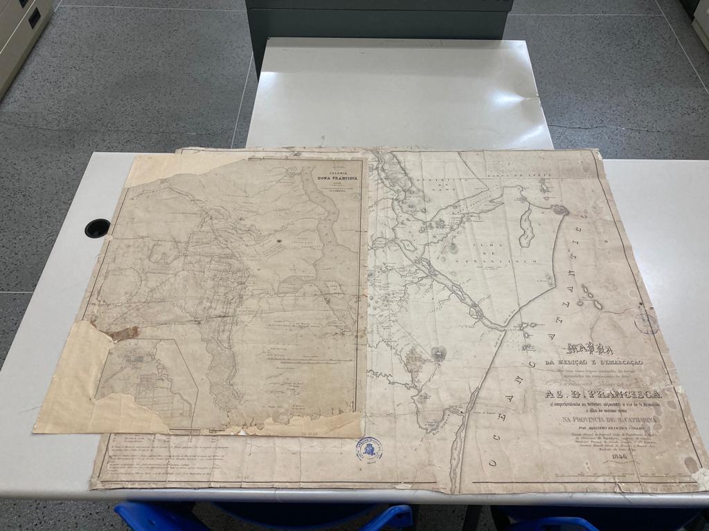 Segundo mapa de Joinville de 1868 Segundo mapa de Joinville de 1868