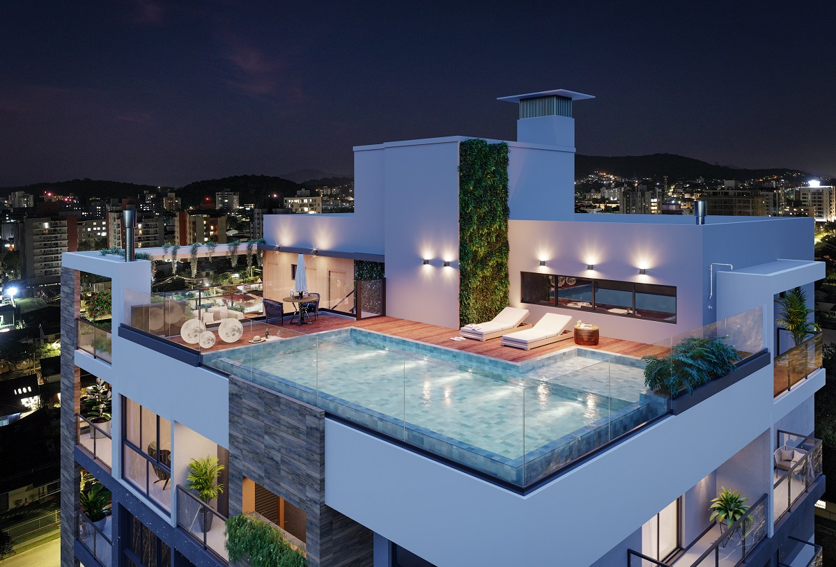 Rooftop do edifício Poema em Joinville Rooftop do edifício Poema em Joinville