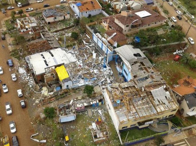 Xanxerê, no Oeste, foi atingda por um tornado F0 em janeiro de 2005