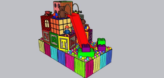 Carro alegórico dos brinquedos