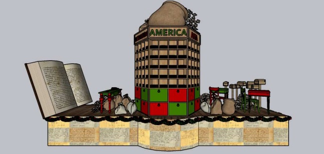 Carro das cartas enviadas ao Papai Noel