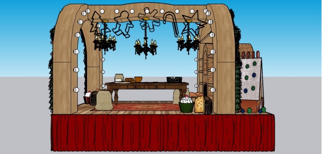 Carro da cozinha do Papai Noel